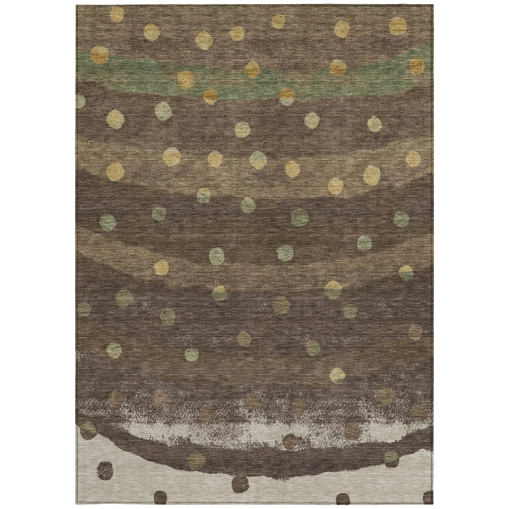 5' X 8' Chocolate And Navy Blue Striped Washable Indoor Outdoor Area Rug Homeroots Outdoor