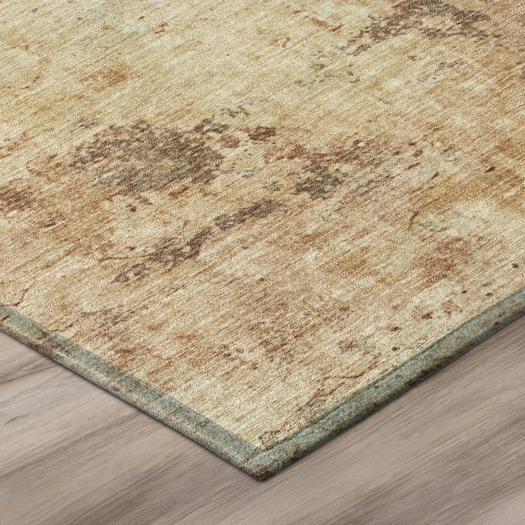 5' X 8' Copper And Orange Abstract Washable Indoor Outdoor Area Rug Homeroots Outdoor