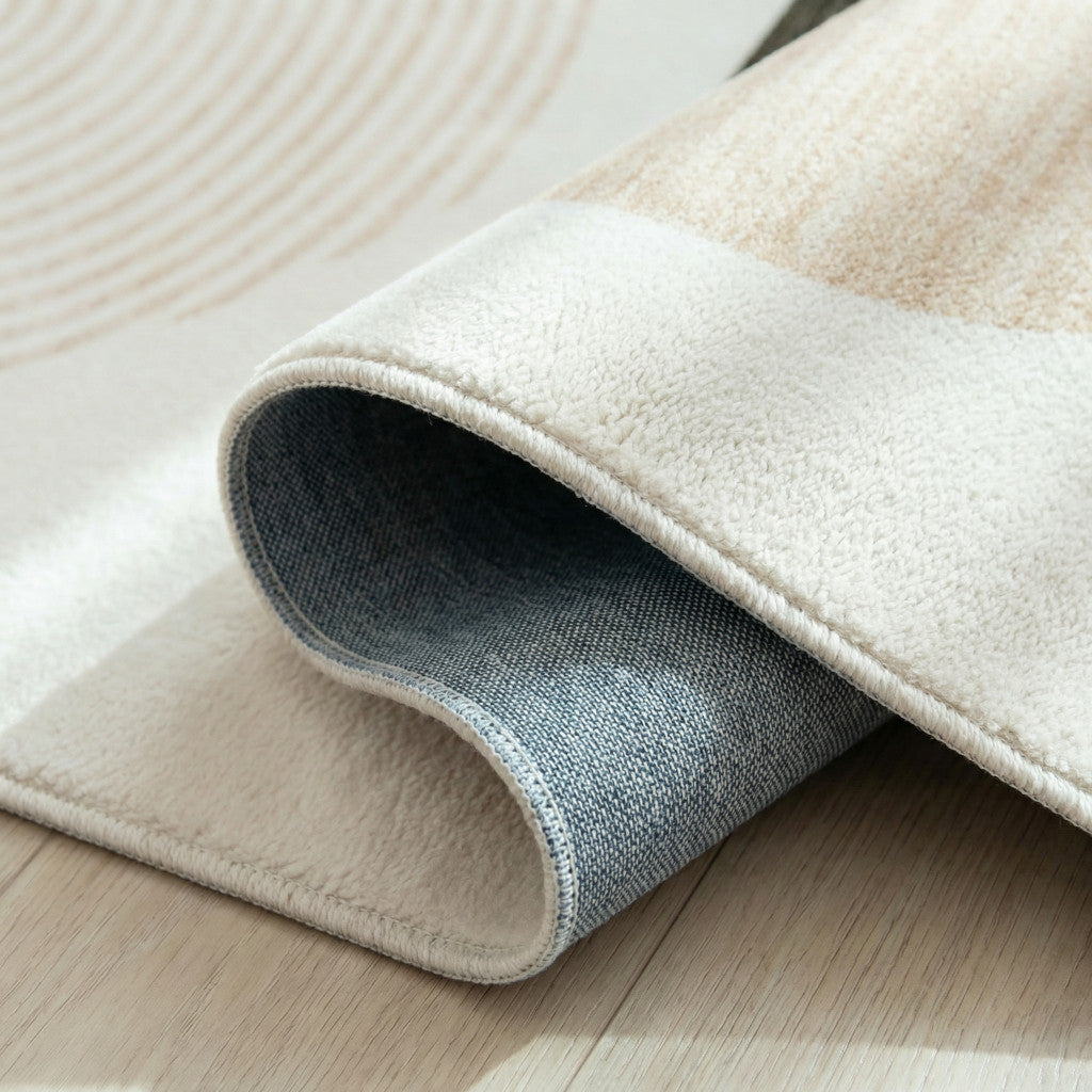 5' X 8' Cream Abstract Area Rug Homeroots Home Decor