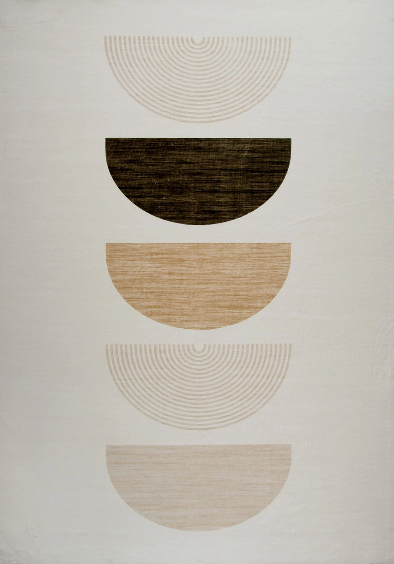 5' X 8' Cream Abstract Area Rug Homeroots Home Decor