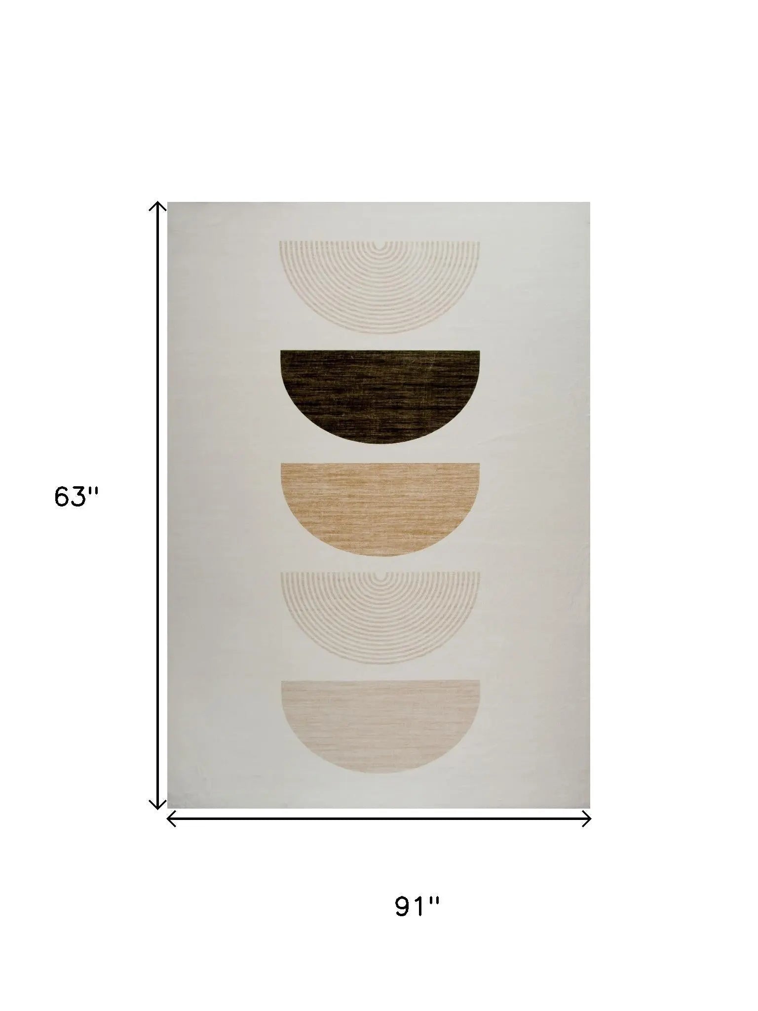 5' X 8' Cream Abstract Area Rug Homeroots Home Decor