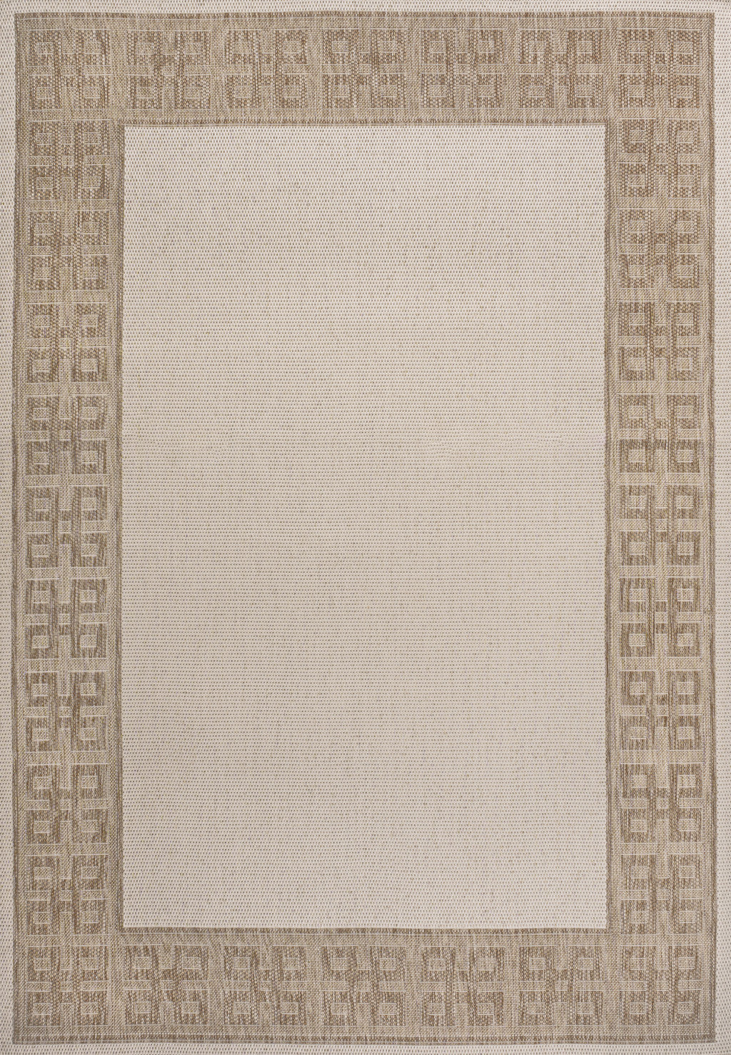 5' X 8' Cream And Beige Indoor Outdoor Area Rug - GreatEagleInc