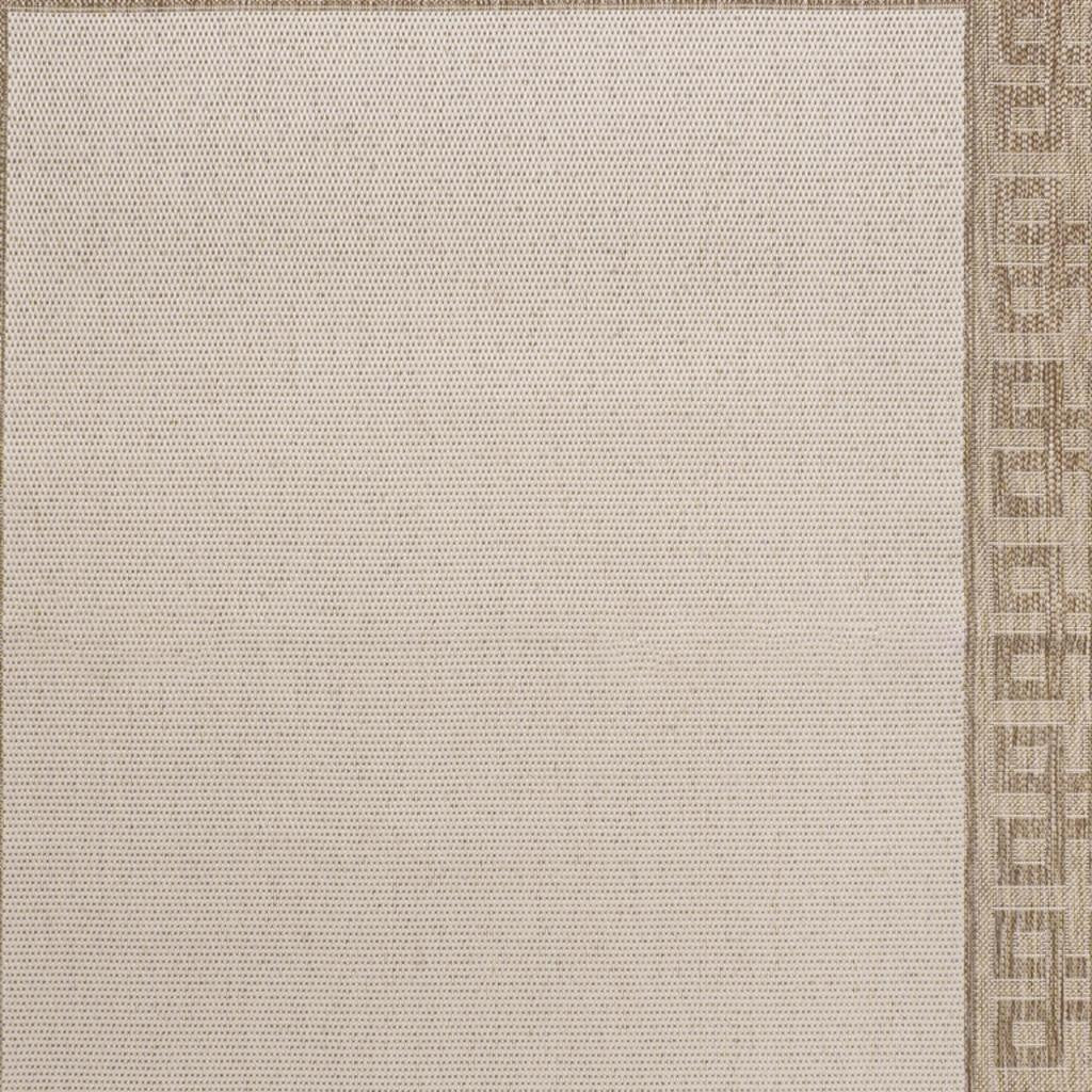 5' X 8' Cream And Beige Indoor Outdoor Area Rug - GreatEagleInc