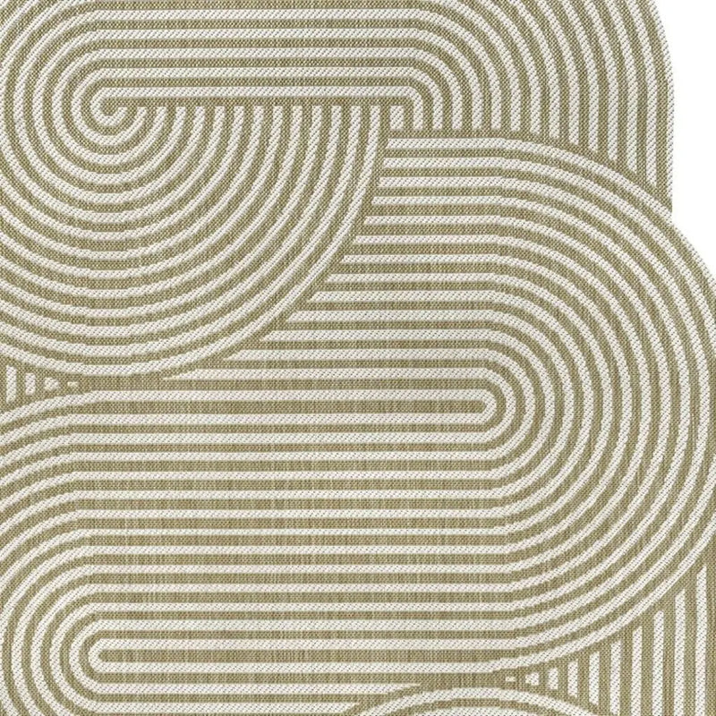 5' X 8' Cream And Natural Abstract Indoor Outdoor Area Rug Homeroots Outdoor