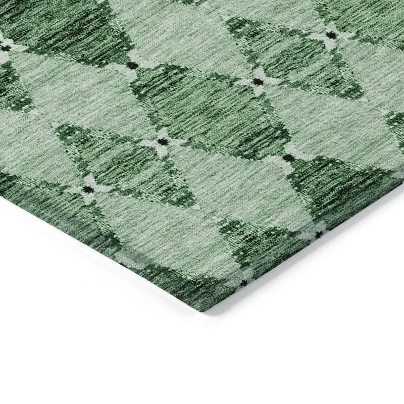 5' X 8' Emerald And Green Moroccan Washable Indoor Outdoor Area Rug Homeroots Outdoor