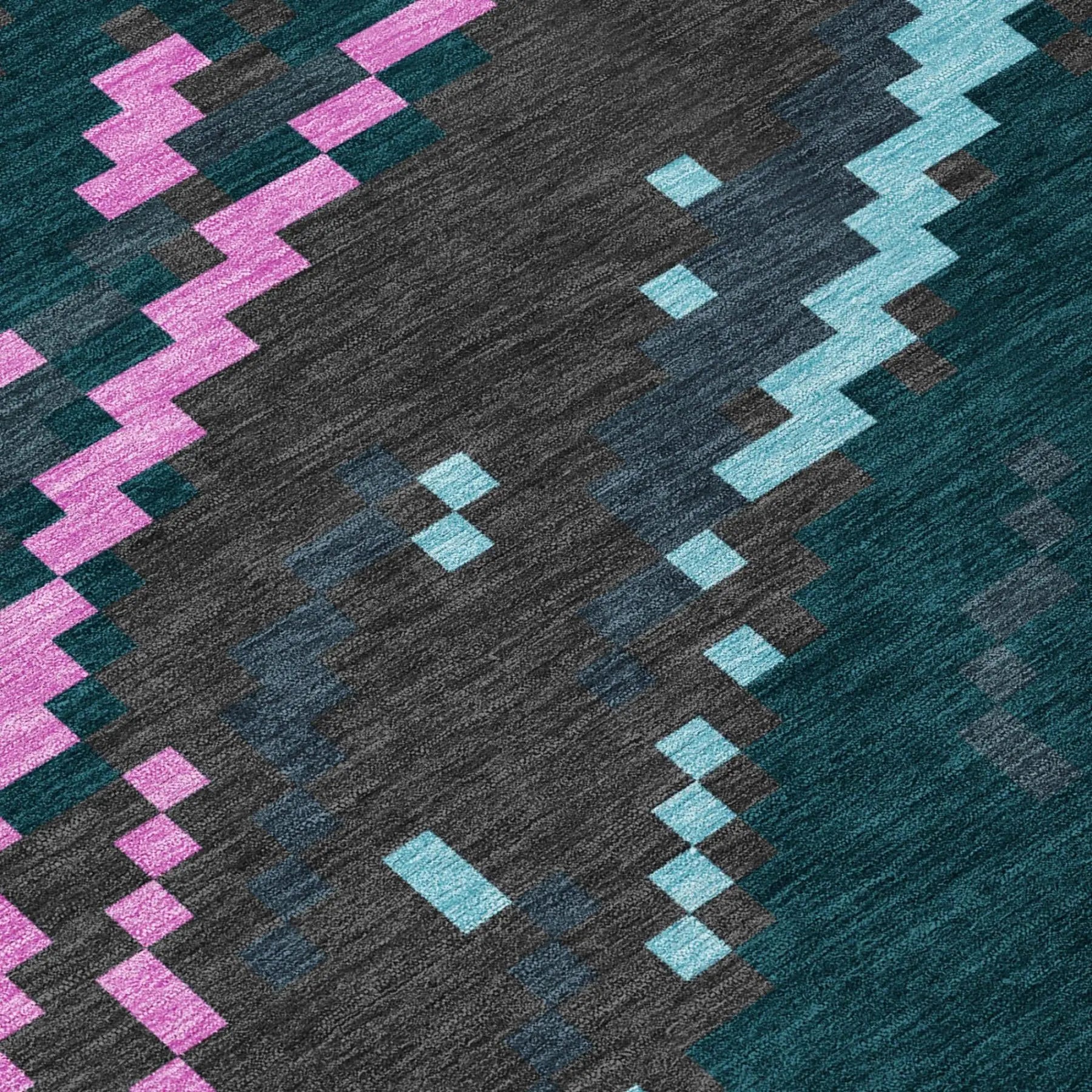 5' X 8' Graphite And Gray Abstract Washable Indoor Outdoor Area Rug Homeroots Outdoor