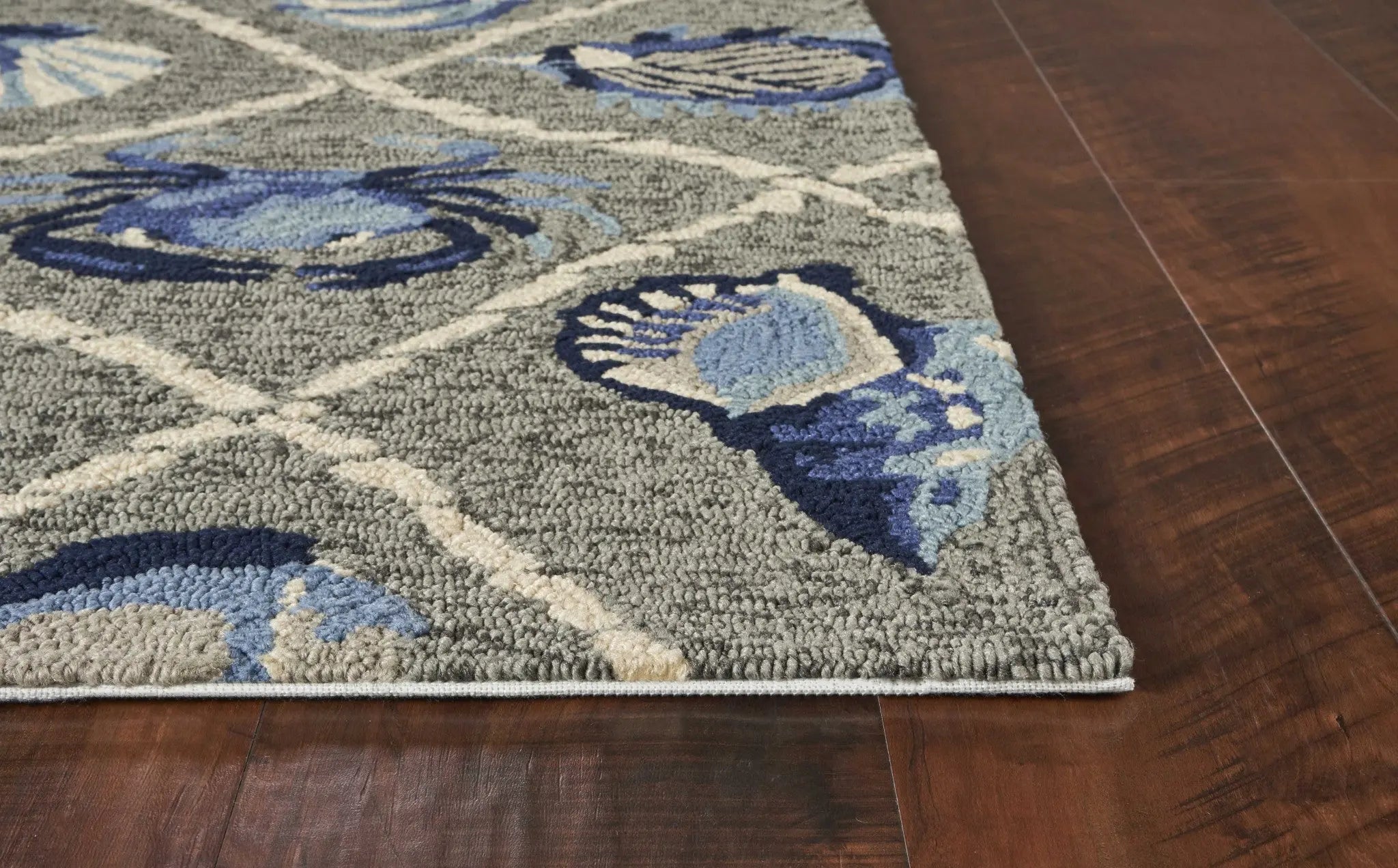 5' X 8' Gray Abstract Handmade Indoor Outdoor Area Rug Homeroots Outdoor