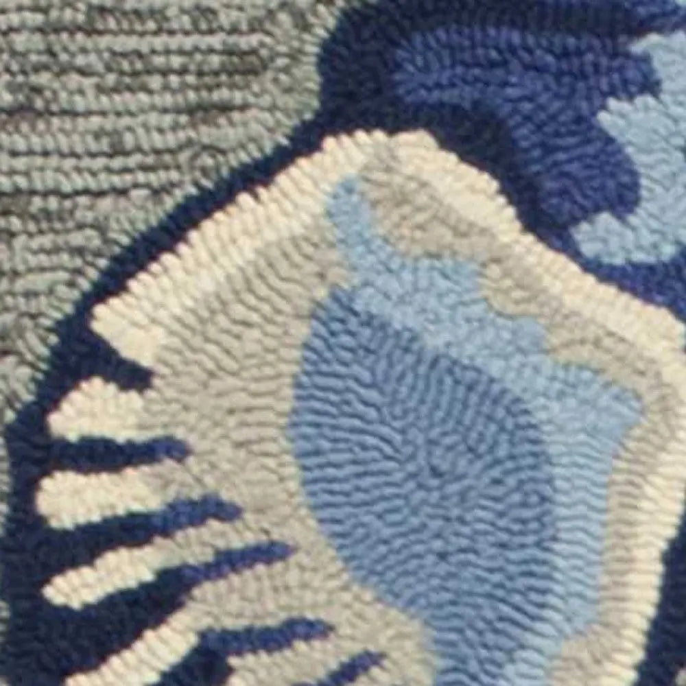 5' X 8' Gray Abstract Handmade Indoor Outdoor Area Rug Homeroots Outdoor