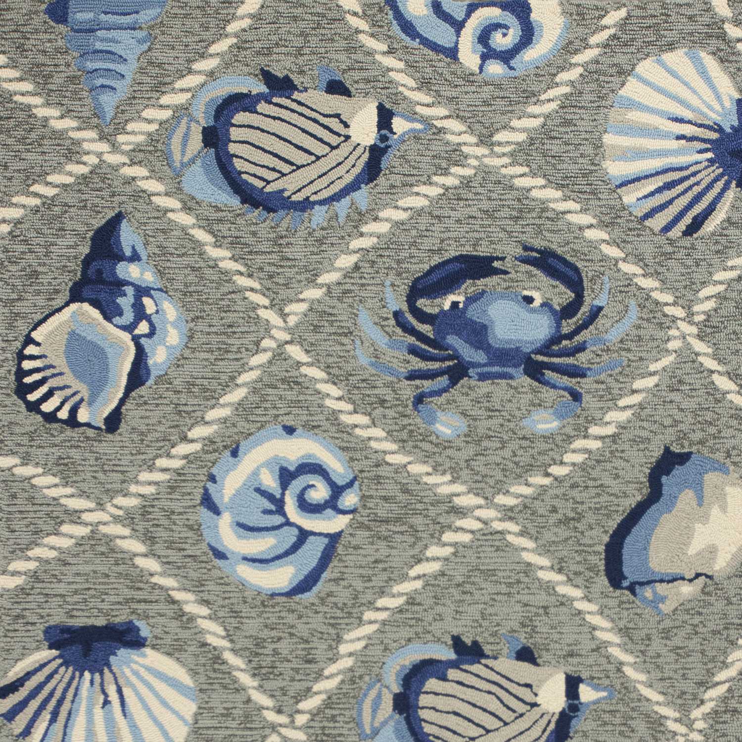 5' X 8' Gray Abstract Handmade Indoor Outdoor Area Rug Homeroots Outdoor