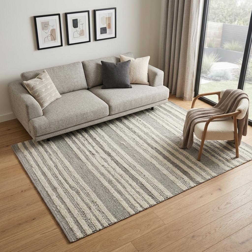 5' X 8' Gray And Beige Abstract Area Rug Homeroots Home Decor