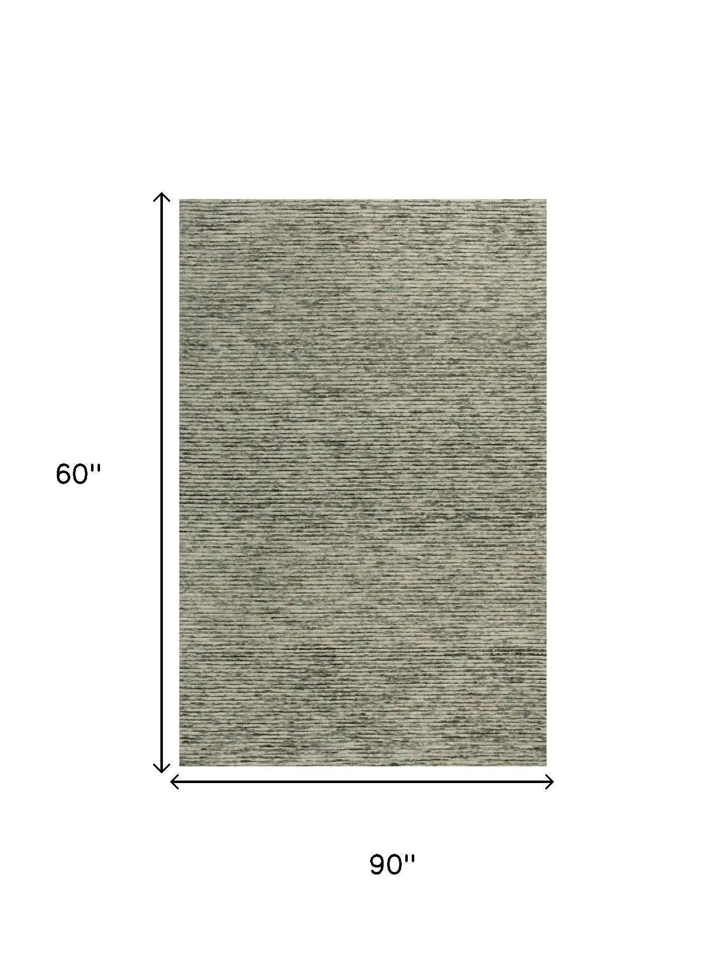 5' X 8' Gray And Beige Wool Hand Tufted Area Rug Homeroots Home Decor