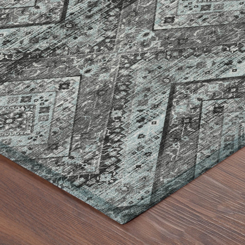 5' X 8' Gray And Brown Tribal Washable Indoor Outdoor Area Rug Homeroots Outdoor