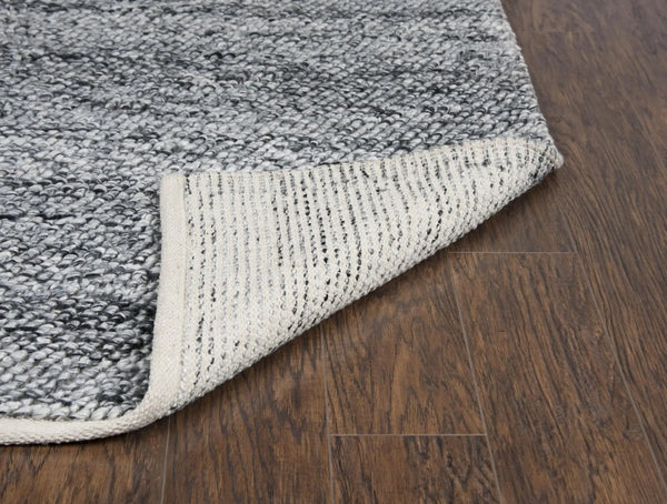 5' X 8' Gray And Charcoal Wool Hand Woven Area Rug Homeroots Home Decor