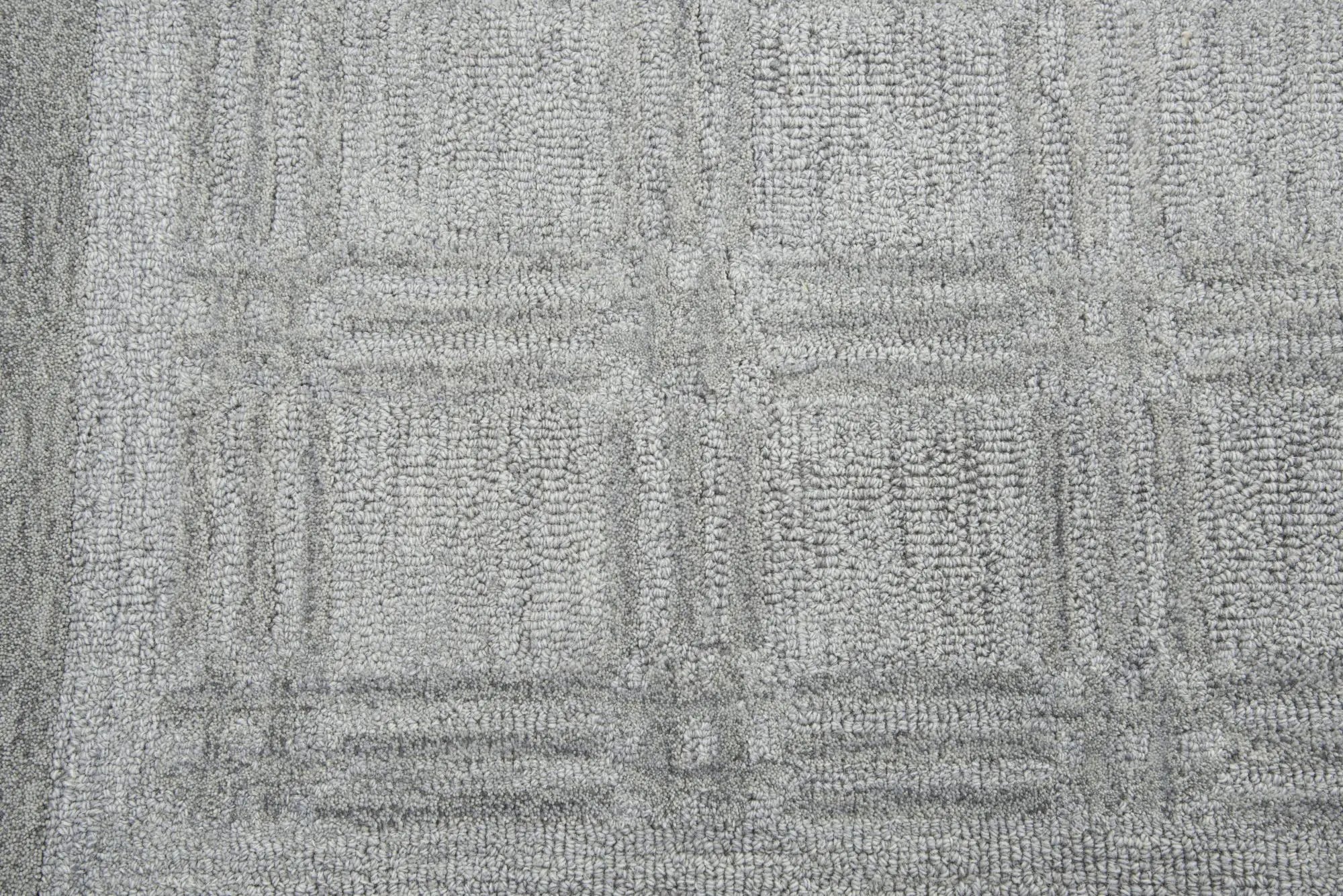 5' X 8' Gray And Dark Gray Wool Checkered Hand Tufted Area Rug Homeroots Home Decor