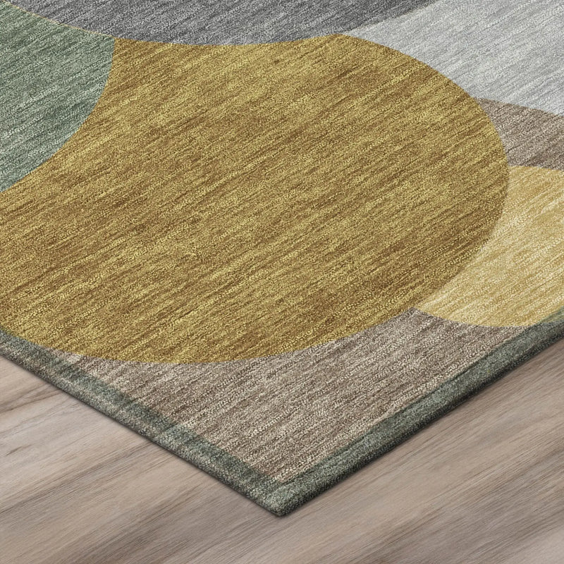5' X 8' Gray And Graphite Geometric Washable Indoor Outdoor Area Rug Homeroots Outdoor