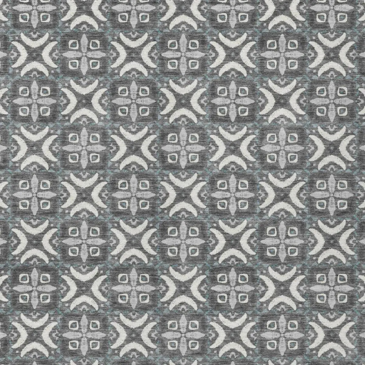 5' X 8' Gray And Graphite Geometric Washable Indoor Outdoor Area Rug Homeroots Outdoor