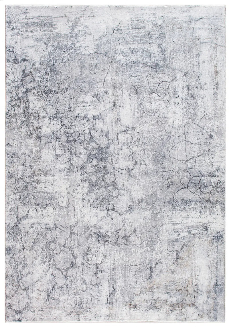 5' X 8' Gray And Ivory Abstract Area Rug Homeroots Home Decor