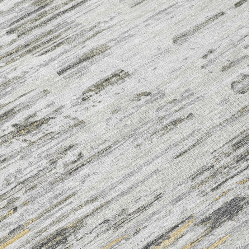 5' X 8' Gray And Ivory Abstract Washable Indoor Outdoor Area Rug Homeroots Outdoor