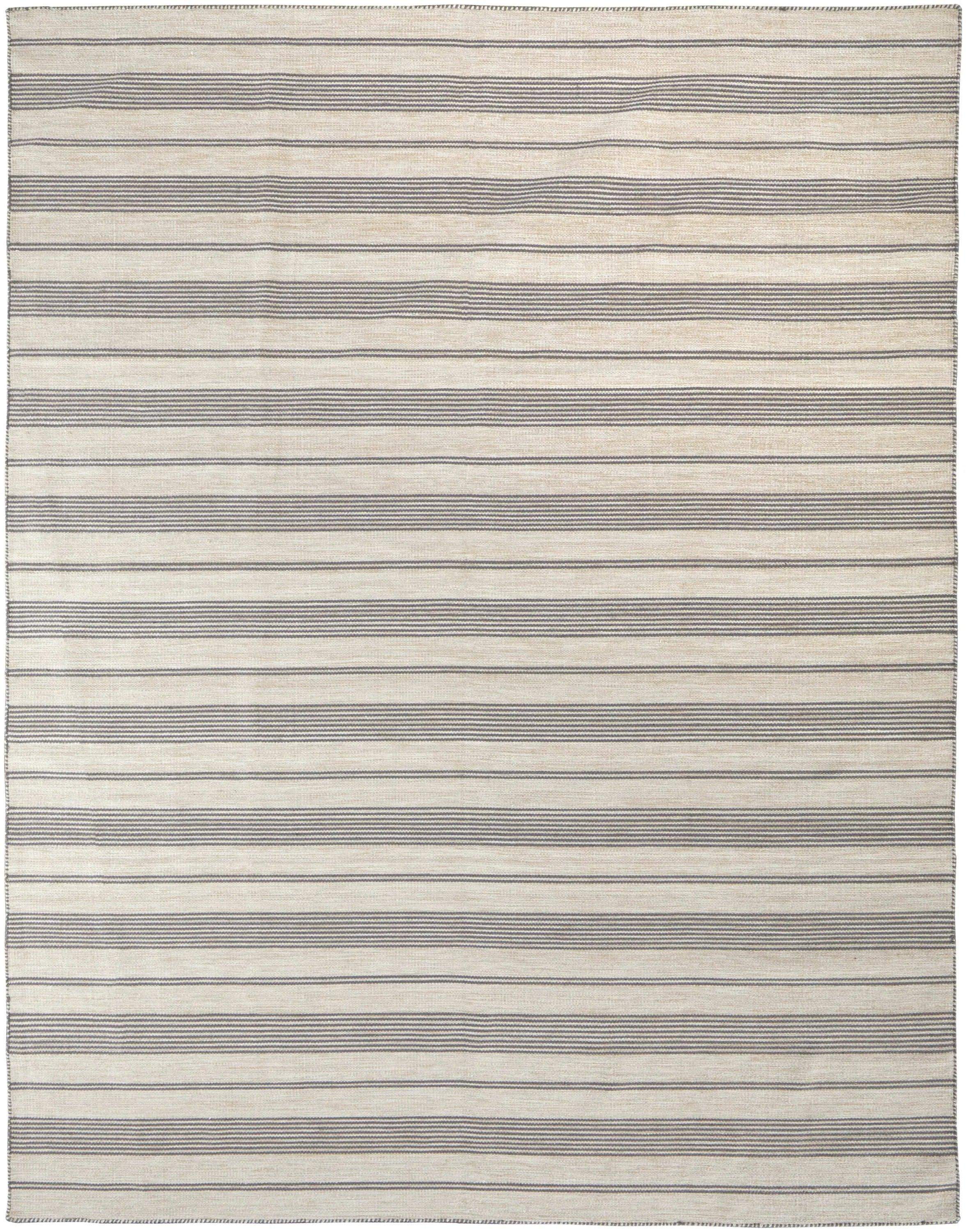 5' X 8' Gray And Ivory Striped Dhurrie Hand Woven Stain Resistant Area Rug Homeroots Outdoor