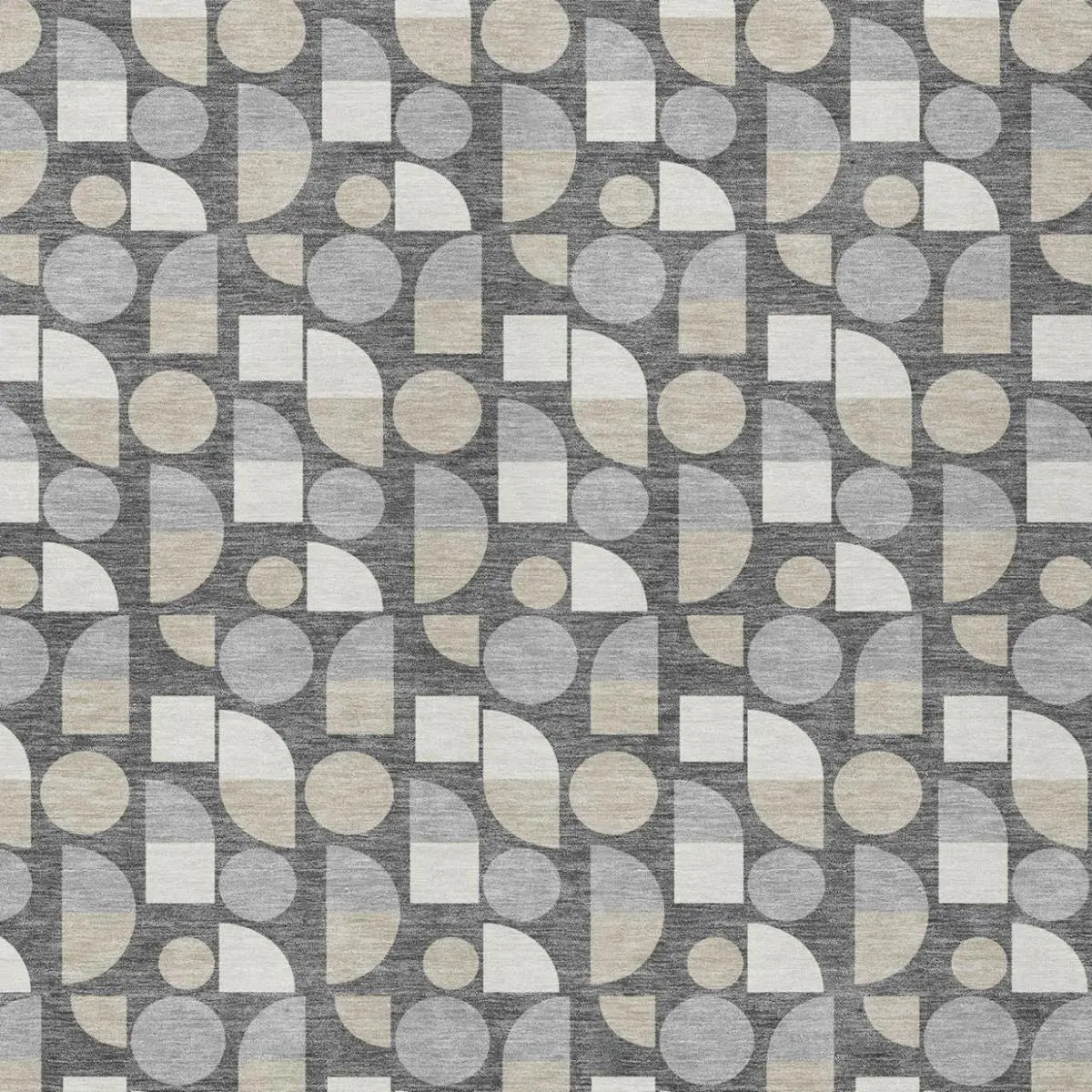 5' X 8' Gray And Silver Geometric Washable Indoor Outdoor Area Rug Homeroots Outdoor