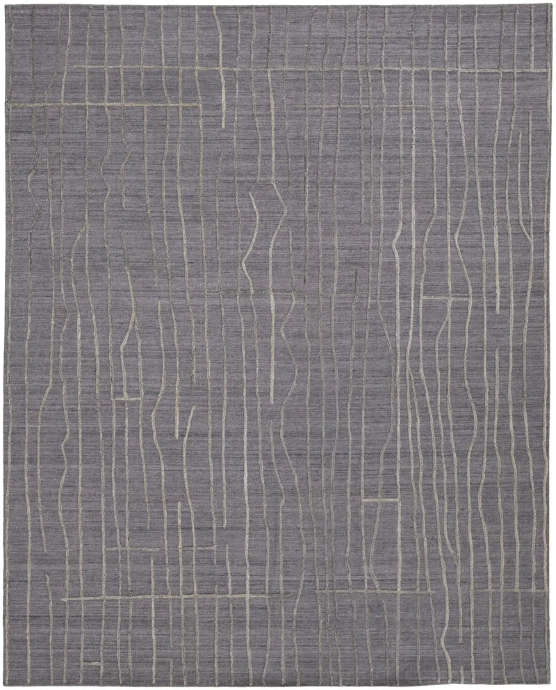 5' X 8' Gray And Silver Hand Woven Area Rug Homeroots Home Decor