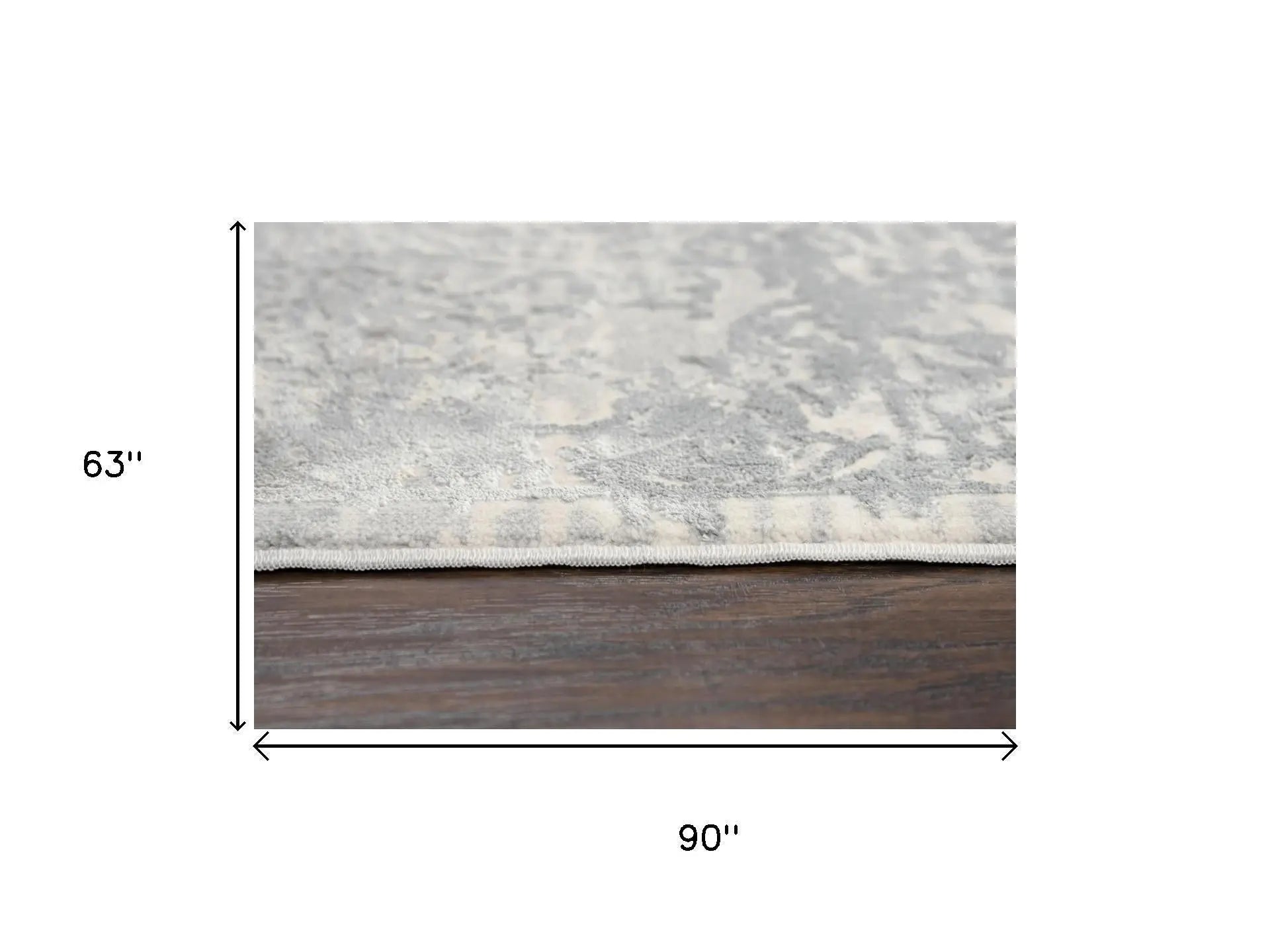 5' X 8' Gray Cream And Beige Trellis Area Rug Homeroots Home Decor