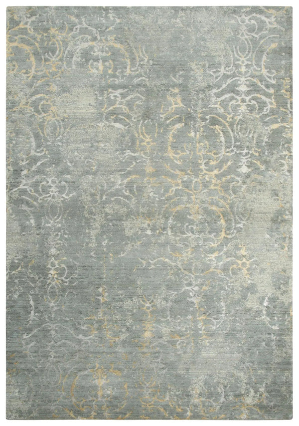 5' X 8' Gray Light Gray Beige And Ivory New Zealand Lambs Wool Trellis Hand Carved Handmade Area Rug Homeroots Home Decor