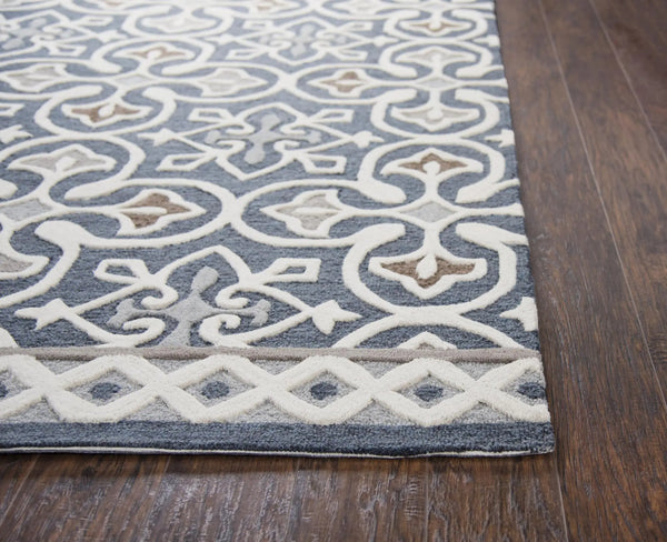5' X 8' Gray Natural Taupe And Brown Wool Moroccan Hand Tufted Area Rug Homeroots Home Decor