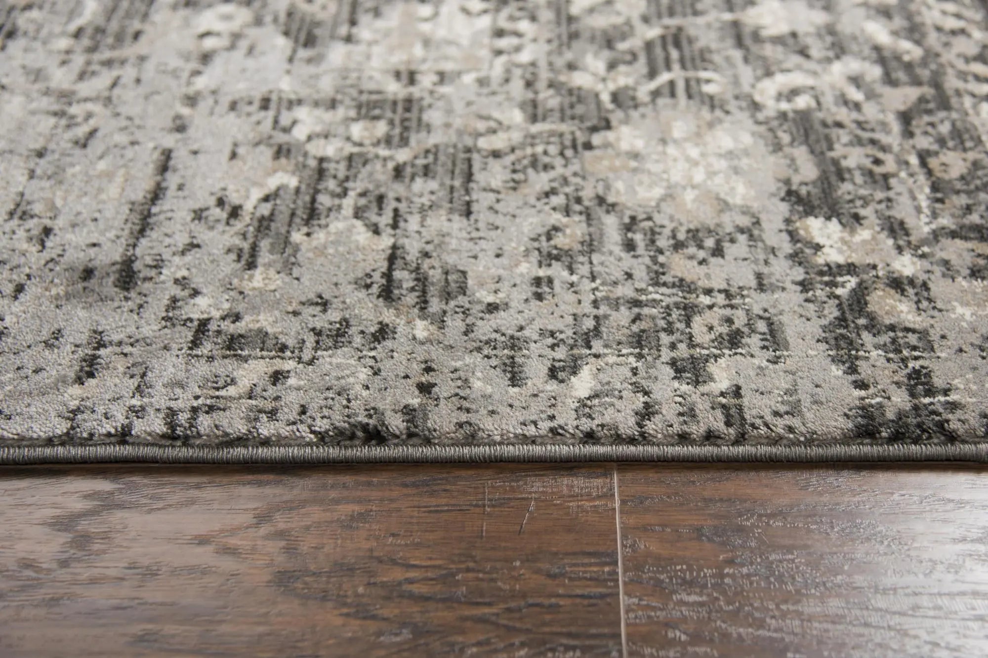 5' X 8' Gray Taupe Dark Gray Tan Ivory And Black Oriental Area Rug Homeroots Home Decor