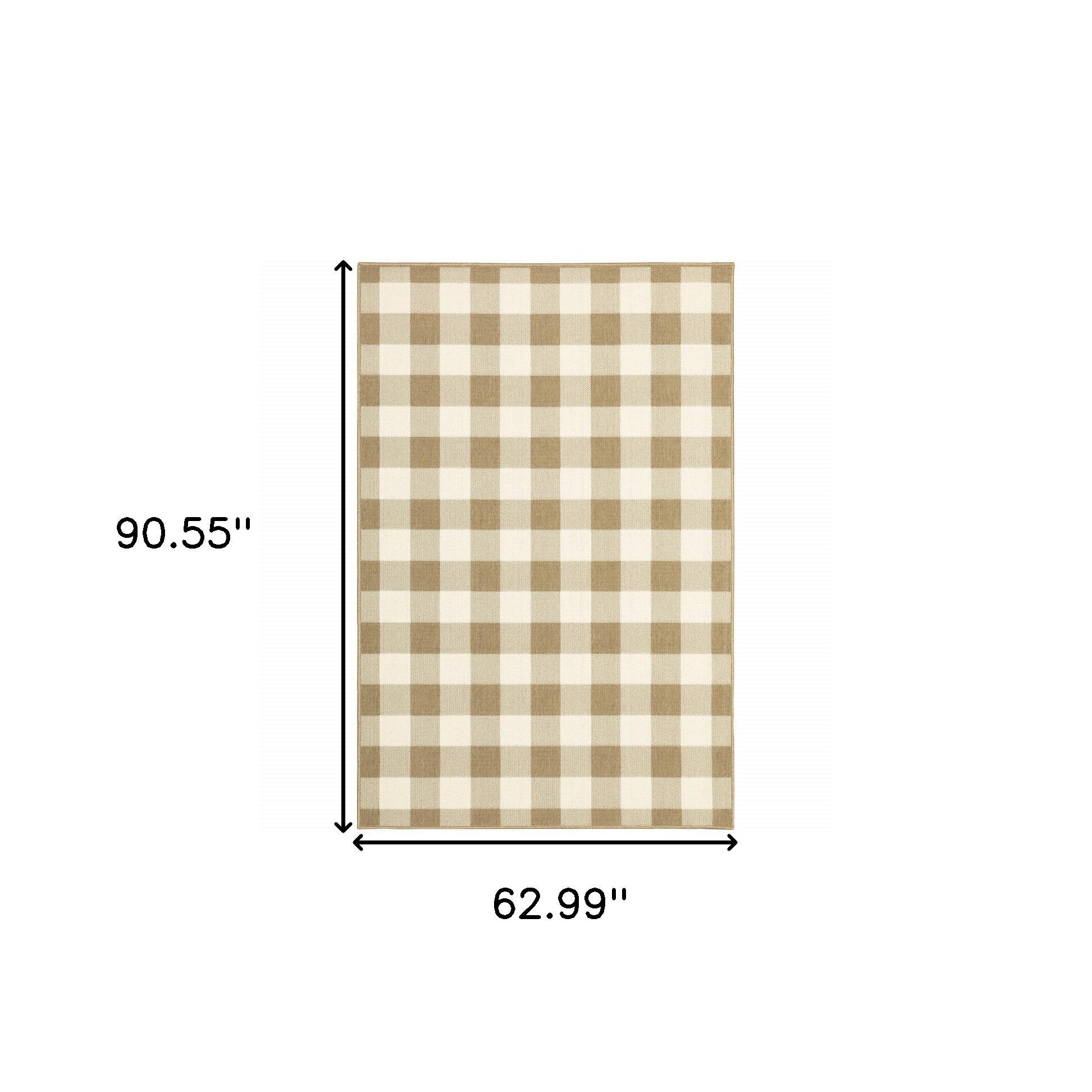 5' X 8' Gray and Ivory Geometric Stain Resistant Indoor Outdoor Area Rug Homeroots Outdoor