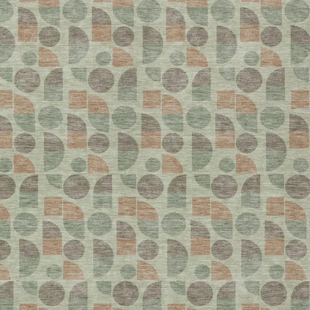 5' X 8' Green And Beige Geometric Washable Indoor Outdoor Area Rug Homeroots Outdoor