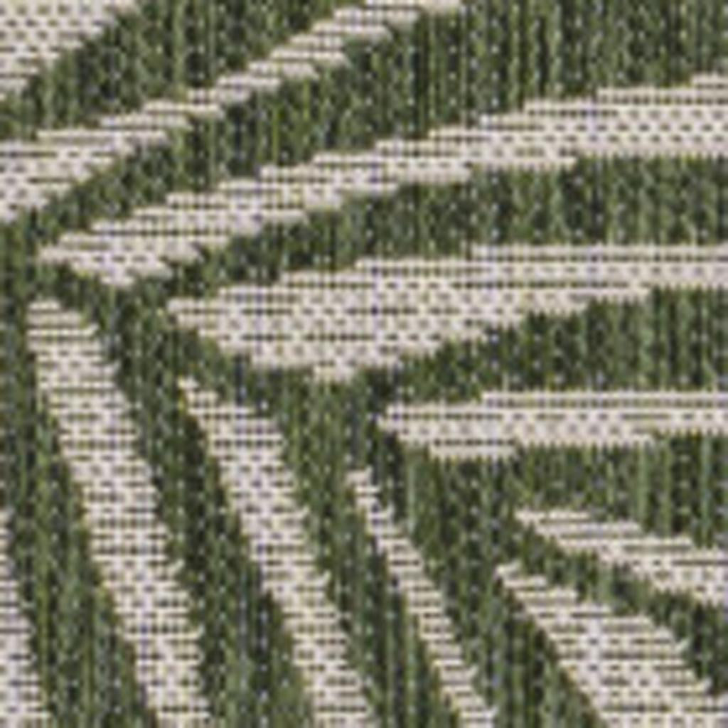 5' X 8' Green And Cream Floral Indoor Outdoor Area Rug - GreatEagleInc