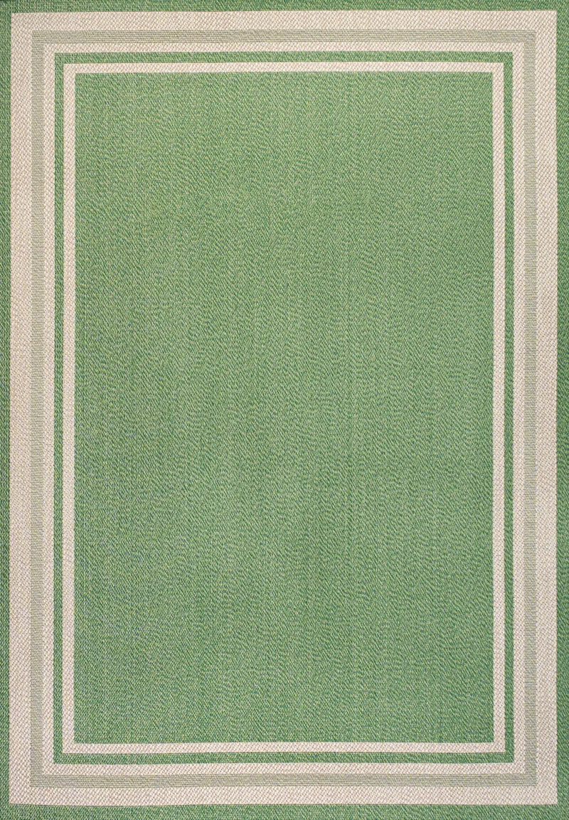 5' X 8' Green And Cream Indoor Outdoor Area Rug Homeroots Outdoor