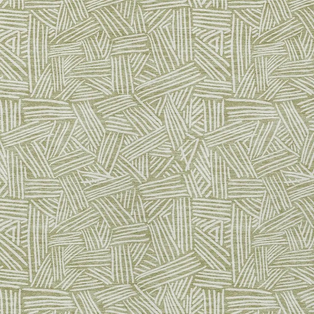 5' X 8' Green And Ivory Geometric Washable Indoor Outdoor Area Rug Homeroots Outdoor