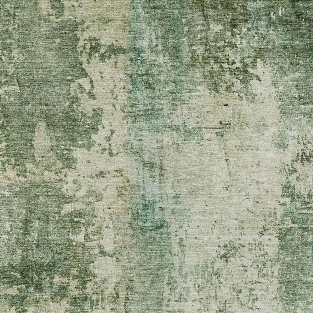 5' X 8' Green And Sage Abstract Washable Indoor Outdoor Area Rug Homeroots Outdoor
