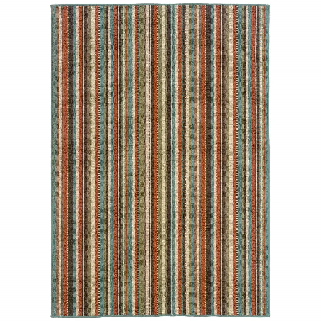 5' X 8' Green Indoor Outdoor Area Rug Homeroots Outdoor