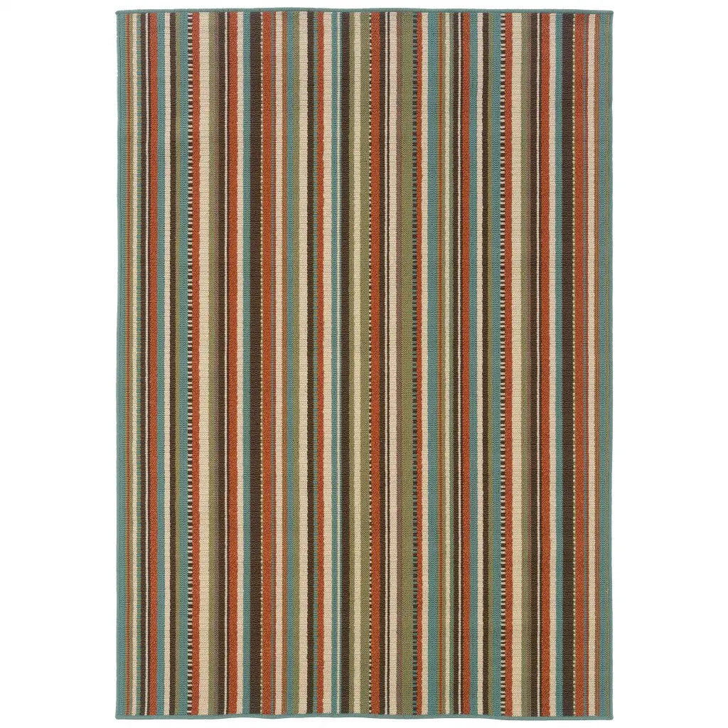 5' X 8' Green Indoor Outdoor Area Rug Homeroots Outdoor