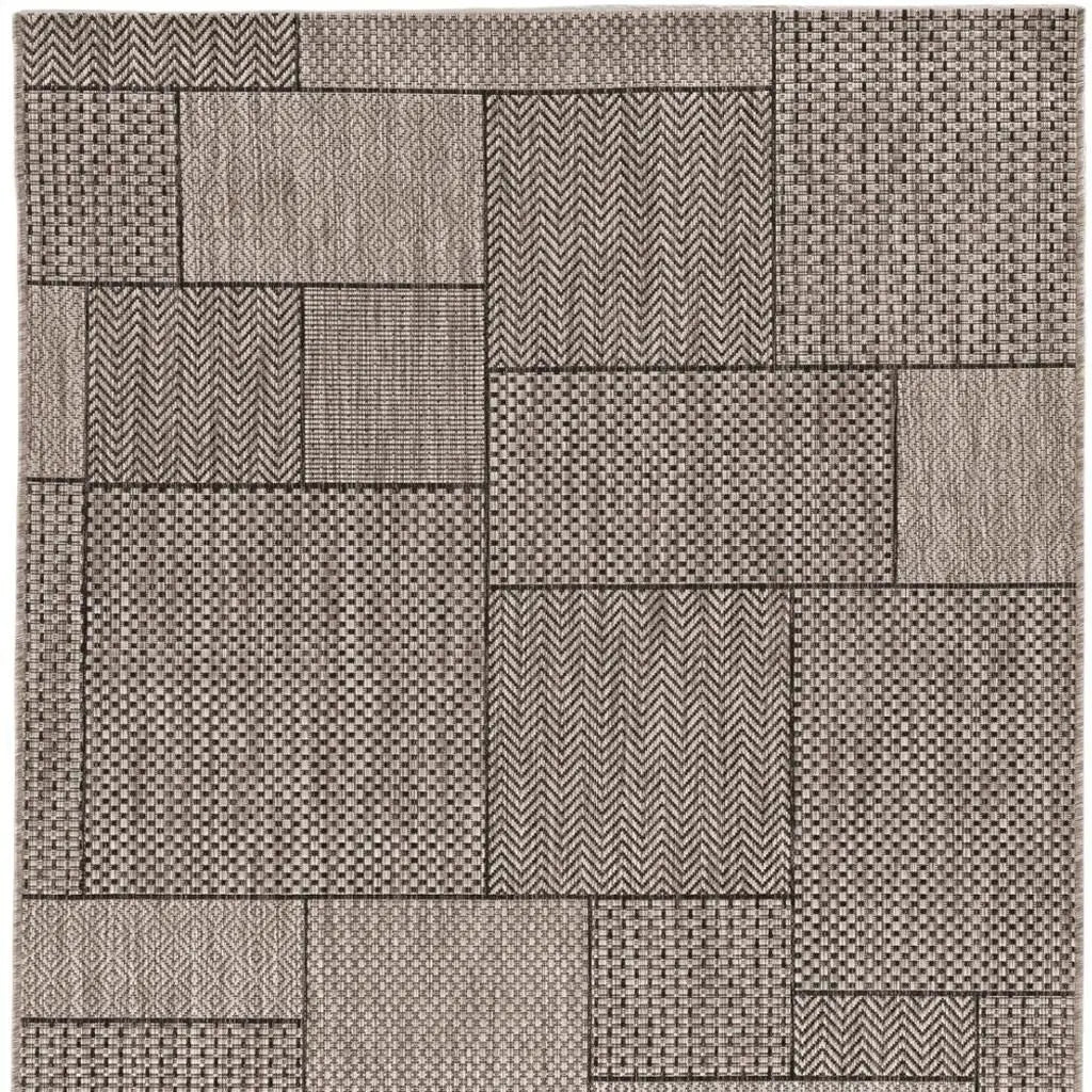 5' X 8' Grey Geometric Patterns Area Rug Homeroots Outdoor
