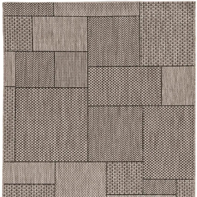 5' X 8' Grey Geometric Patterns Area Rug Homeroots Outdoor