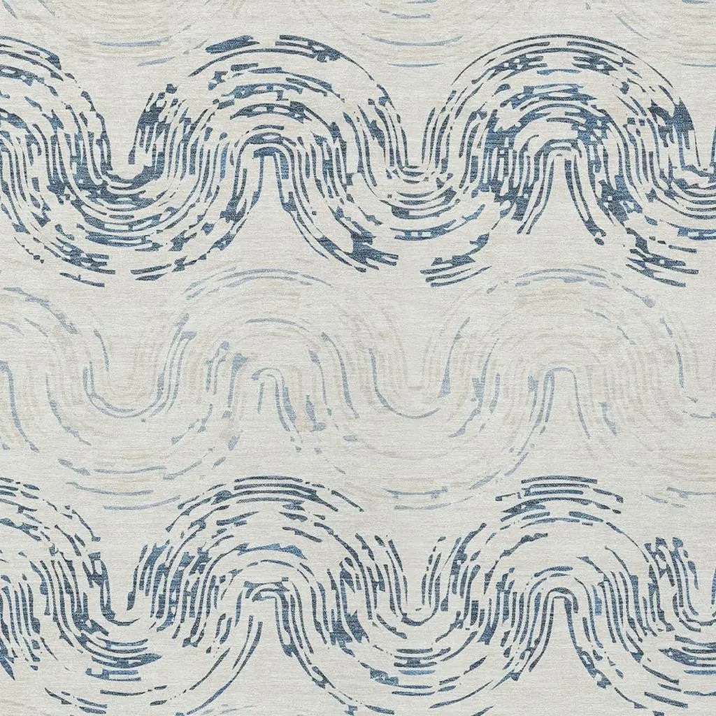 5' X 8' Ivory And Beige Abstract Washable Indoor Outdoor Area Rug Homeroots Outdoor