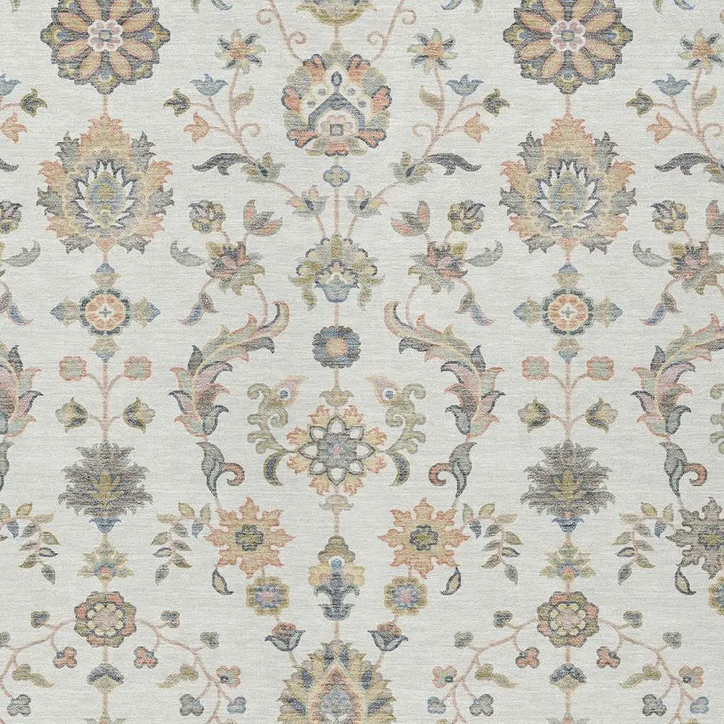 5' X 8' Ivory And Beige Abstract Washable Indoor Outdoor Area Rug Homeroots Outdoor