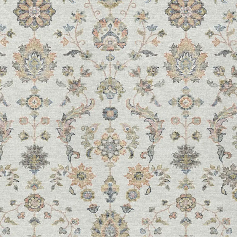 5' X 8' Ivory And Beige Abstract Washable Indoor Outdoor Area Rug Homeroots Outdoor