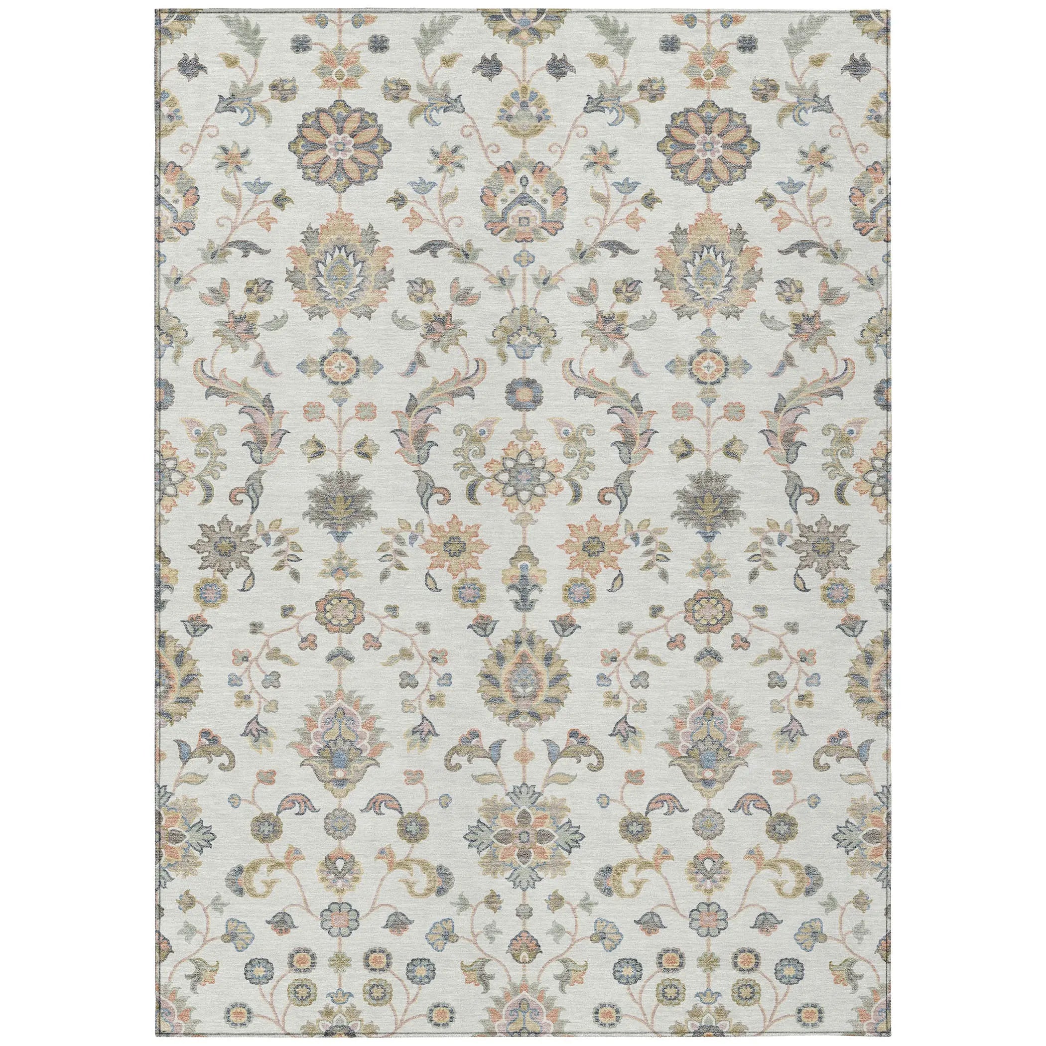 5' X 8' Ivory And Beige Abstract Washable Indoor Outdoor Area Rug Homeroots Outdoor