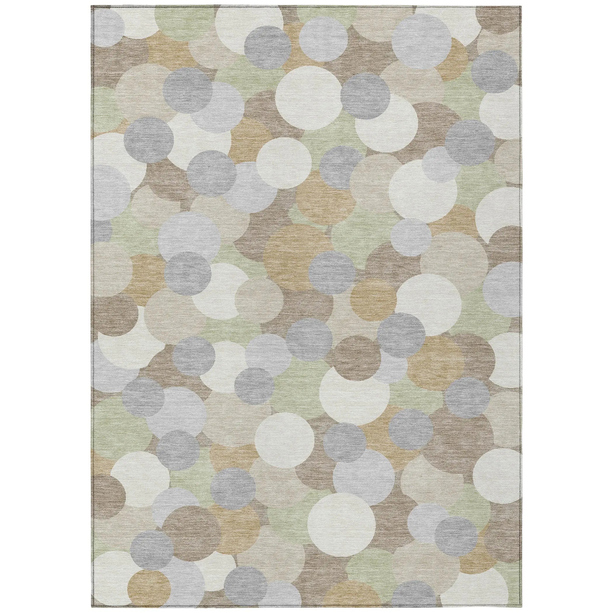 5' X 8' Ivory And Beige Geometric Washable Indoor Outdoor Area Rug Homeroots Outdoor
