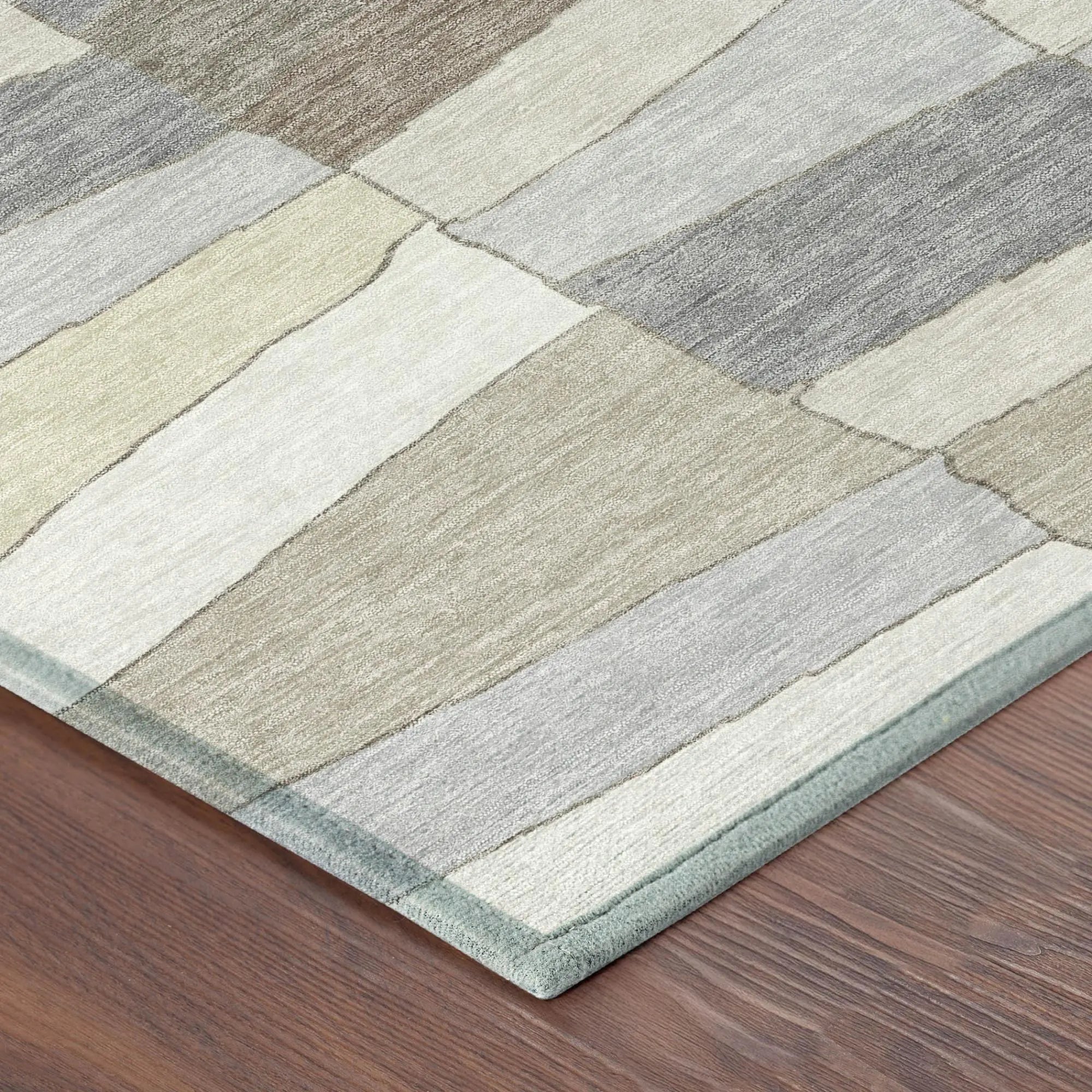 5' X 8' Ivory And Beige Geometric Washable Indoor Outdoor Area Rug Homeroots Outdoor