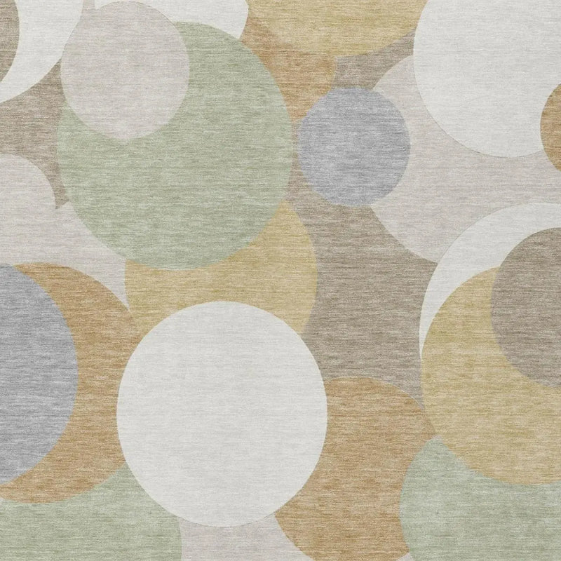5' X 8' Ivory And Beige Geometric Washable Indoor Outdoor Area Rug Homeroots Outdoor