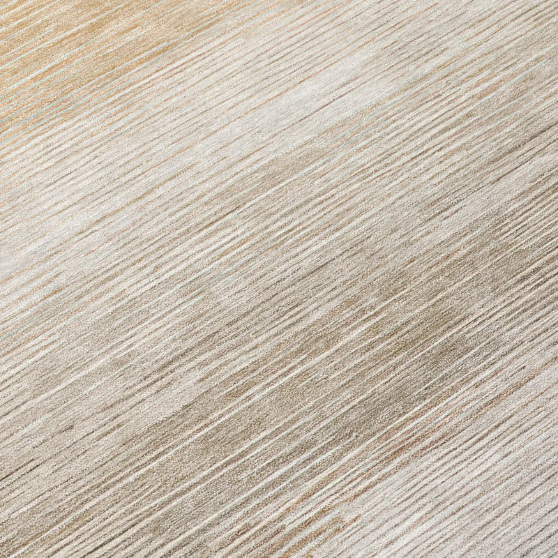 5' X 8' Ivory And Beige Striped Washable Indoor Outdoor Area Rug Homeroots Outdoor