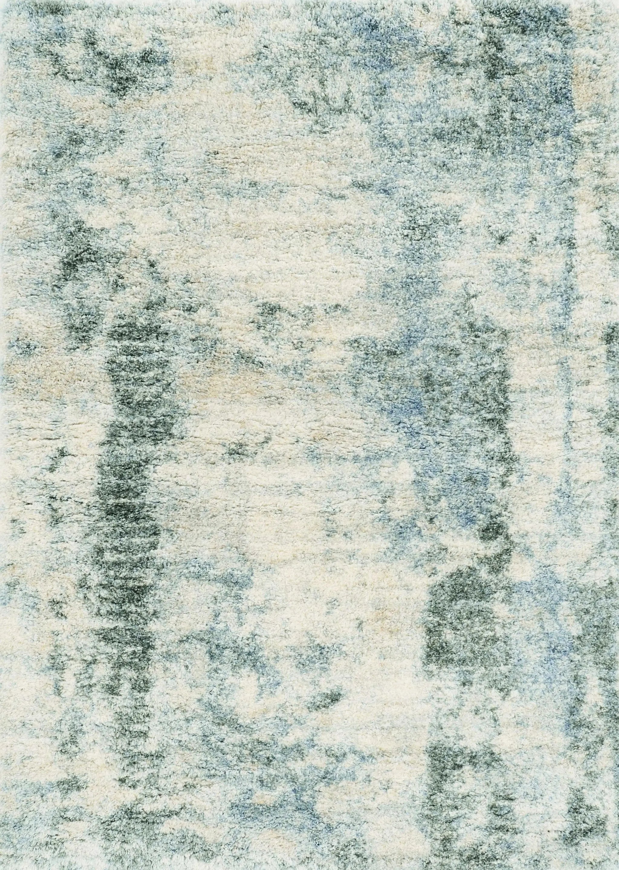 5' X 8' Ivory And Blue Abstract Area Rug Homeroots Home Decor