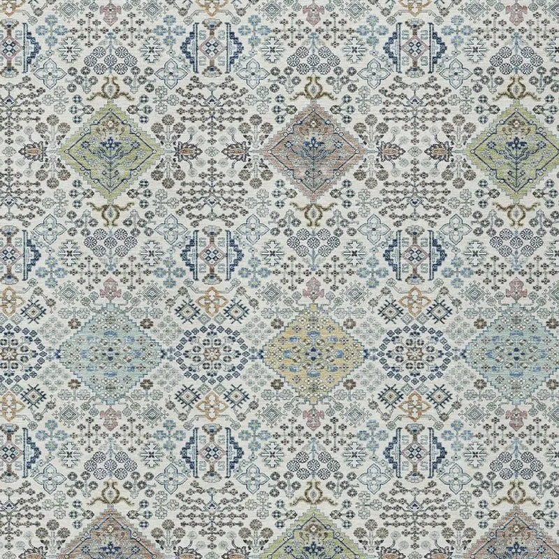 5' X 8' Ivory And Blue Oriental Washable Indoor Outdoor Area Rug Homeroots Outdoor