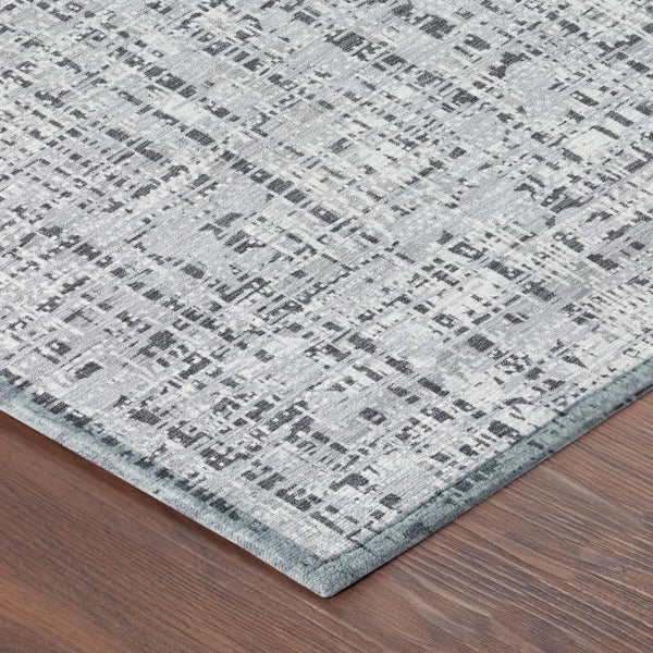 5' X 8' Ivory And Gray Abstract Washable Indoor Outdoor Area Rug Homeroots Outdoor
